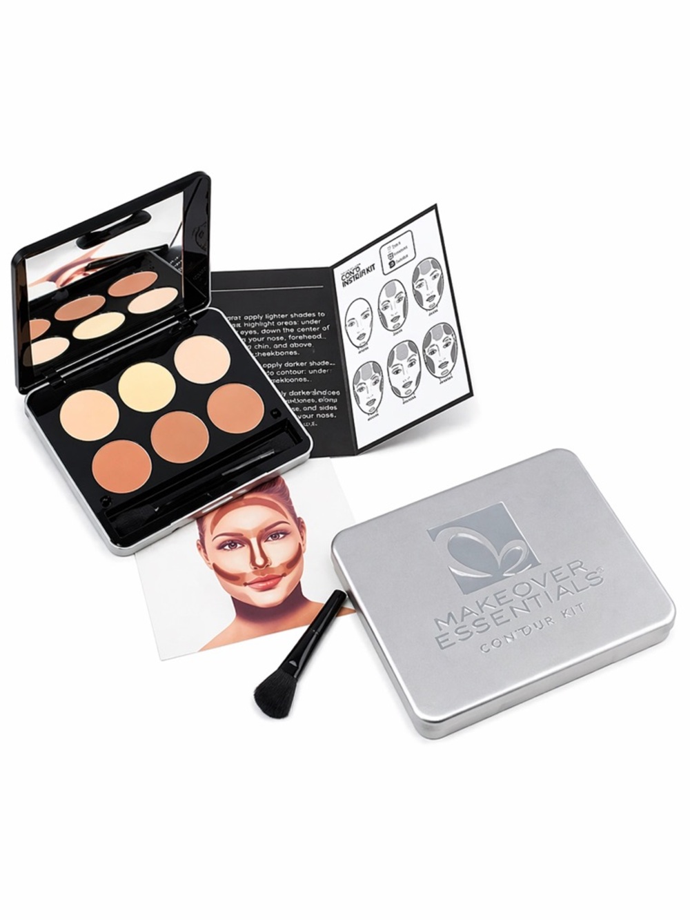 ME MAKEOVER ESSENTIALS Bronzer & Contour Palette - Neutral Browns & Creams - Picture 2 of 5